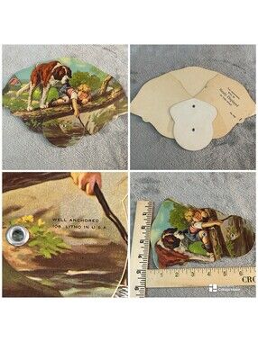 Vintage Promo Item, Cardboard Fan, Well Anchored, 108 Litho In USA !!
